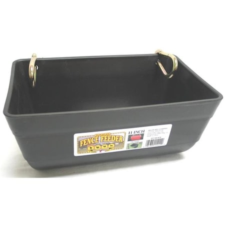 Miller Mfg Miller Mfg Co Inc Fence Feeder with snaps- Black 11 Inch - FF11BLACK 957696